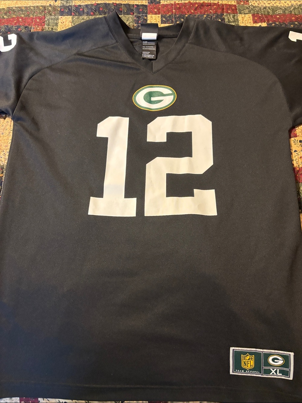 Green Bay Packers #12 Black Boys Jersey